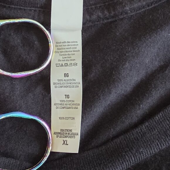 Bella+Canvas T Shirt Men XL Black Lucky Bastard Saloon Skull Graphic Print Boho - Picture 9 of 12